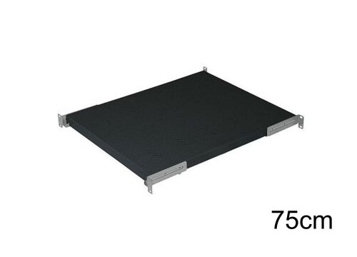 750mm deep rack-mounted shelf  for assembly in 19 cabinet / black