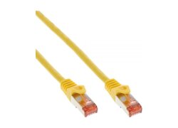Netzwerk Patchkabel S/FTP, Cat 6, 250MHz, gelb, 1,0m