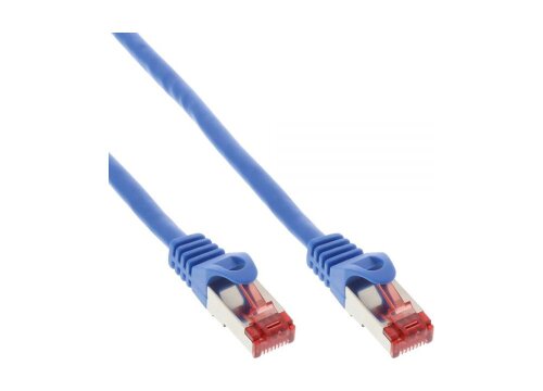 Netzwerk Patchkabel S/FTP, Cat 6, 250MHz, blau, 5,0m