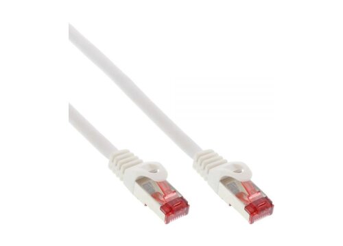 Network patch-cable S/FTP, Cat.6, 250MHz, white, 5,0m