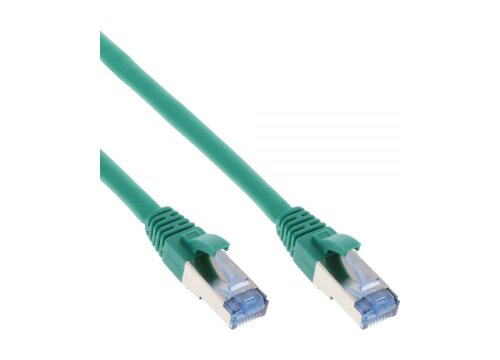 Netzwerk Patchkabel S/FTP, PiMF, Cat.6A, RJ45, grün, 10,0 m