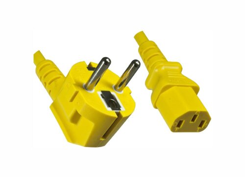 AC power cord - yellow - 1.8m