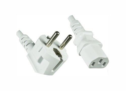 AC power cord - white - 1.8m