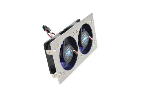 Fan module with 2 x 60mm silent fans in two 5 1/4 inch drive bays