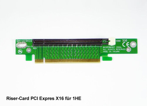 PCI Express x16 riser-card for 19 IPC chassis with 1U
